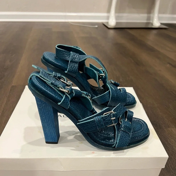 BALENCIAGA Leather Ankle Strap heels - Picture 1 of 8